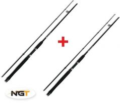 NGT Prut Carp Stalker Rod 8ft 2pc black 1+1 ZDARMA!