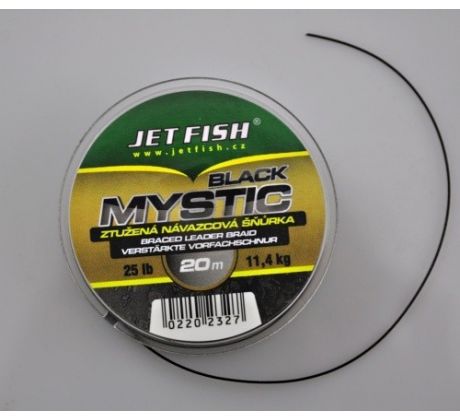Jet Fish Návazcová šňůrka BLACK Mystic 25lb 20m