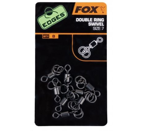 Fox obratlíky s dvěma kroužky Edges Double Ring Swivel 8ks