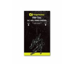 RidgeMonkey Obratlík RM-Tec Quick Change Heli Ring Swivel Velikost 8 - 8ks