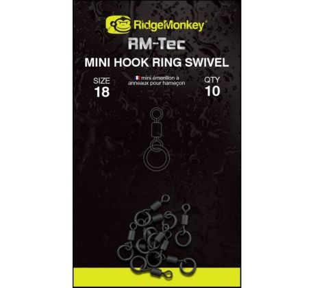 Ridgemonkey Obratlík RM-Tec Mini Hook Ring Swivel 10ks