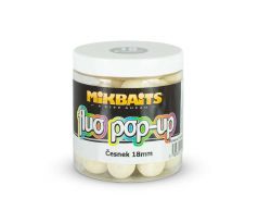 Mikbaits Plovoucí fluo boilie 250ml - Česnek