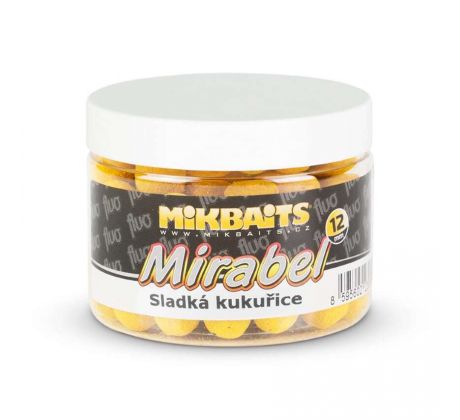 Mikbaits Mirabel Fluo boilie 150ml - Sladká kukuřice 12mm