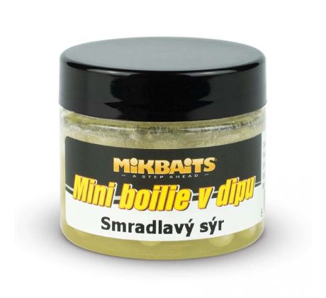 Mikbaits Mini boilie v dipu 50ml - Smradlavý sýr