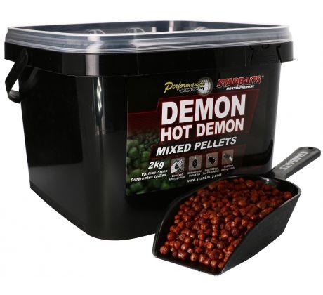 STARBAITS Hot Demon Pelety Mixed 2kg + lopatka
