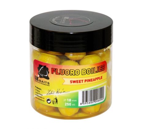 LK Baits Fluoro Boilies 250ml - Sweet Pineapple
