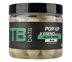 TB Baits Plovoucí Boilie Pop-Up White Black Pepper + NHDC 65 g