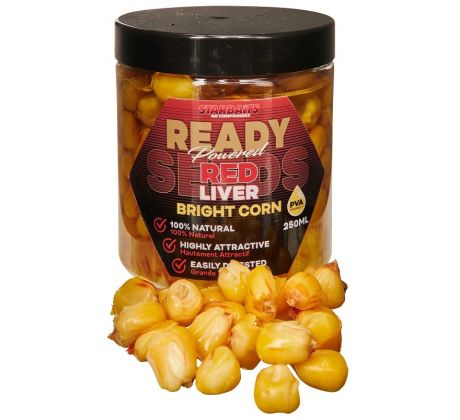 STARBAITS Ready Seeds Red Liver Bright Corn (kukuřice) 250ml