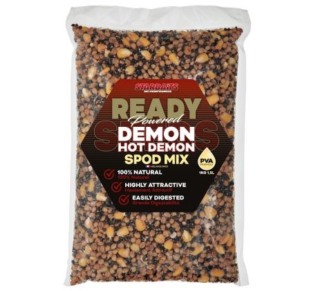 STARBAITS Ready Seeds Hot Demon Spod Mix (směs partiklu) 1kg