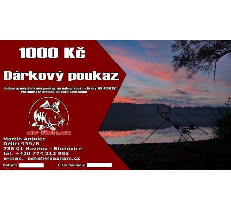 Dárkový poukaz AS-FISH.CZ - 1000