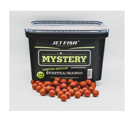 Jet Fish Mystery boilie 3kg - 20mm Švestka / Mango - AKCE