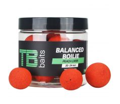 TB Baits Vyvážené Boilie Balanced + Atraktor Peach Liver 100 g 20-24 mm