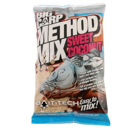 Bait-Tech Krmítková směs Big Carp Method Mix Coconut 2kg