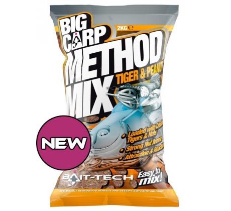 Bait-Tech Krmítková směs Big Carp Method Mix Tiger & Peanut 2kg