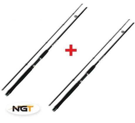 NGT Prut Carp Stalker Rod 8ft 2pc black 1+1 ZDARMA!