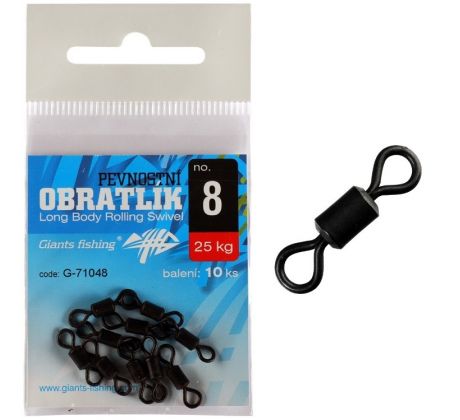 Giants Fishing Pevnostní obratlík Long Body Rolling Swivel no.8/10ks