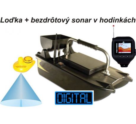 Sports Levná Zavážecí loďka a bezdrátový sonar v hodinkách