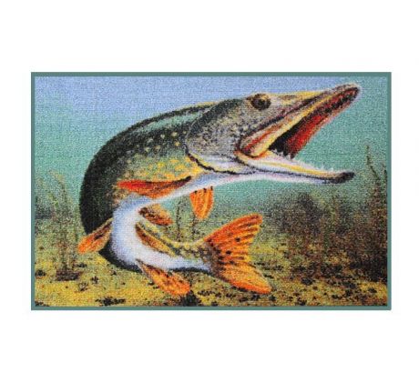 Delphin Rohož 3D štika 60x40cm