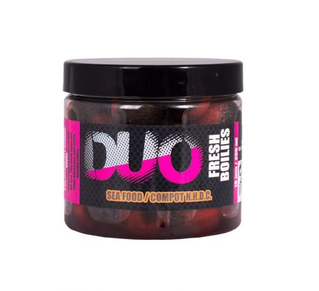 LK Baits DUO X-Tra Fresh Boilies Sea Food/Compot NHDC 18mm 200ml