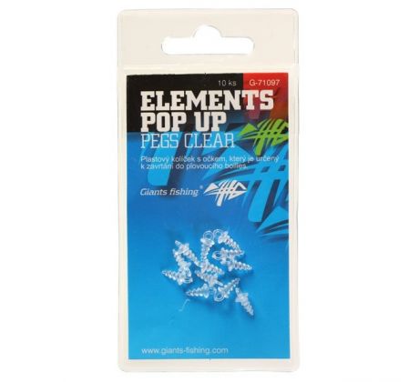 Giants Fishing Držák nástrahy Elements Pop-Up Pegs Clear,10ks