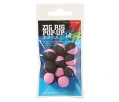 Giants Fishing Pěnové plovoucí boilie Zig Rig Pop-Up pink-black 10mm,10ks