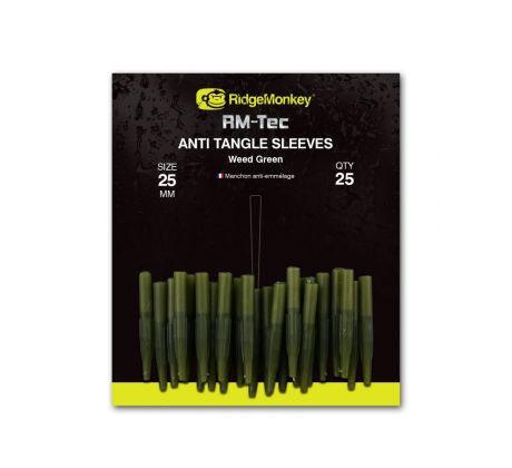 RidgeMonkey Převlek RM-Tec Anti Tangle Sleeves 25mm Zelený 25ks