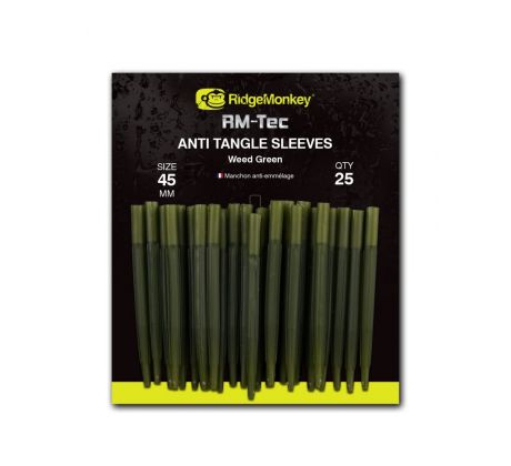 RidgeMonkey Převlek RM-Tec Anti Tangle Sleeves 45mm Zelený 25ks 