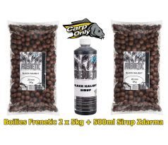 Carp Only Frenetic A.L.T. Boilies BLACK HALIBUT 2 x 5kg + Sirup BLACK HALIBUT 500ml