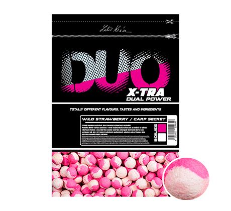 LK Baits DUO X-Tra Boilies Wild Strawberry/Carp Secret