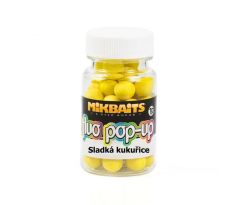 Mikbaits Mini Plovoucí fluo boilie 60ml - Sladká kukuřice 10mm