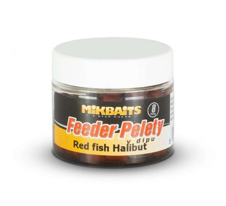 Mikbaits Halibutky v dipu 150ml - Red fish Halibut 8mm