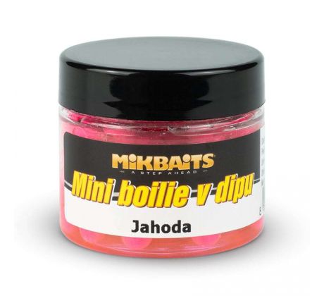 Mikbaits Mini boilie v dipu 50ml - Jahoda