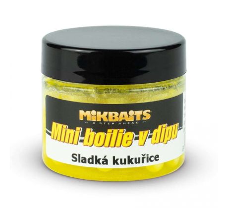 Mikbaits Mini boilie v dipu 50ml - Sladká kukuřice