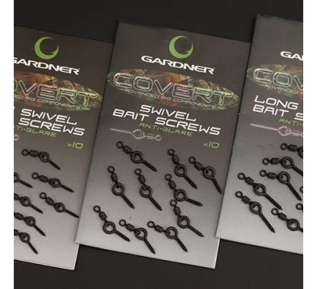 Gardner Obratlíky Kolíček s obratlíkem Covert Swivel Bait Screws Anti Glare 10ks