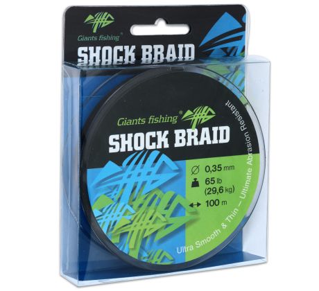 Giants Fishing Splétaná šňůra Shock Braid Black 100m