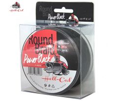 Hell-Cat Splétaná šňůra Round Braid Power Black 0,70mm, 85kg, 200m