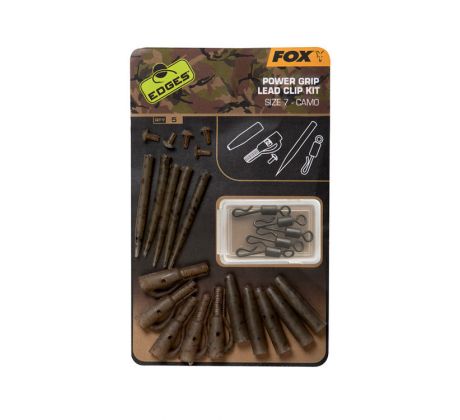 Fox Sada Edges Camo Power Grip Lead Clip Kit vel. 7