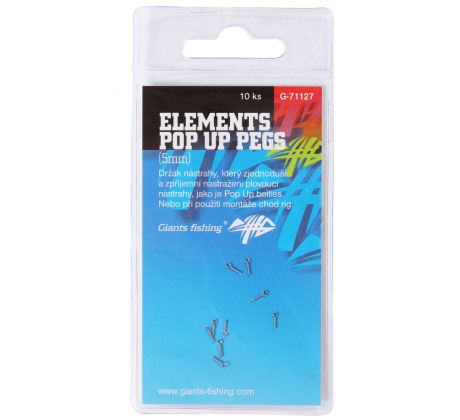 Giants fishing Kolíček s očkem Elements Pop Up Pegs 5mm, 10ks