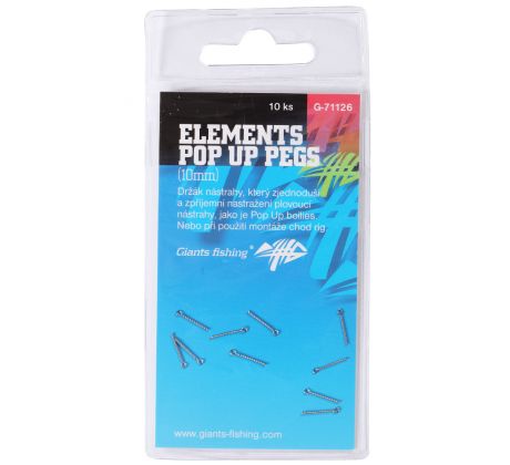 Giants fishing Kolíček s očkem Elements Pop Up Pegs 10mm, 10ks