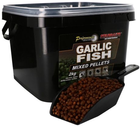 STARBAITS Garlic Fish Pelety Mixed 2kg + lopatka