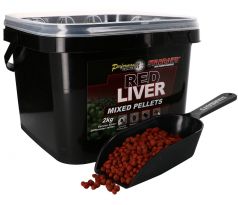 STARBAITS Red Liver Pelety Mixed 2kg + lopatka