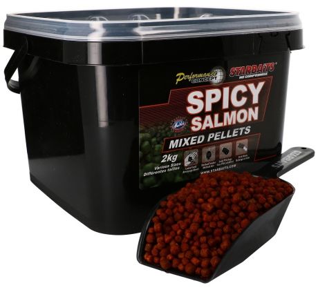 STARBAITS Spicy Salmon Pelety Mixed 2kg + lopatka