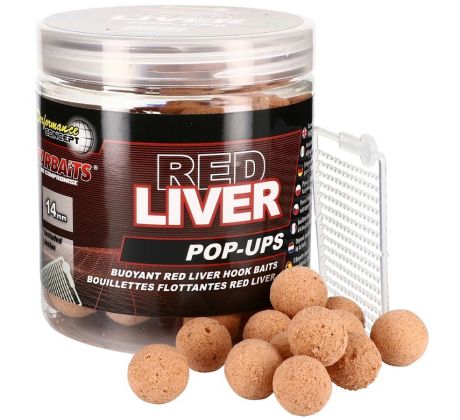 StarBaits Plovoucí boilies POP UP Red Liver 50g