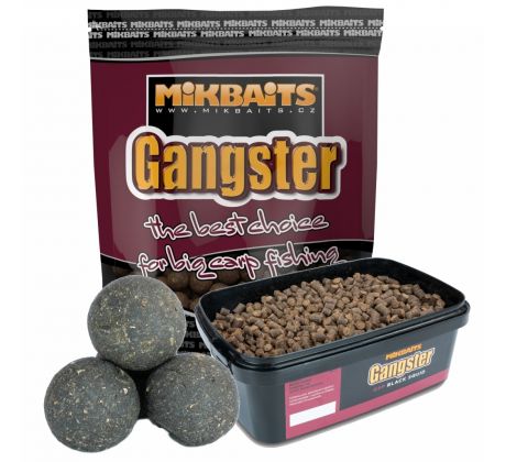 Mikbaits Boilies Gangster GSP Black Squid 2,5kg + Gangster pelety 700g - GSP Black Squid 6mm Zdarma !!!