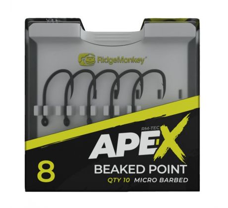 RidgeMonkey Háček Ape-X Beaked Point Barbed