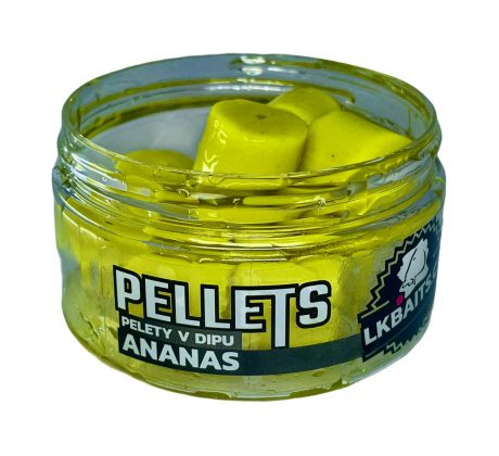 LK Baits Pelety v dipu Ananas 17mm, 60g