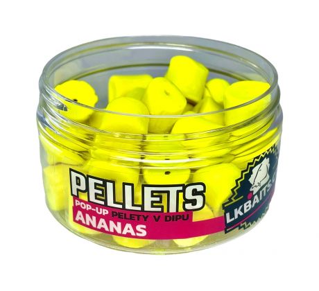 LK Baits POP-UP Pelety v dipu Ananas 12mm, 40g