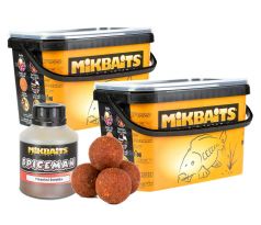 Mikbaits Boilie Spiceman Pikantní švestka 2x2,5kg + Booster 250ml Zdarma