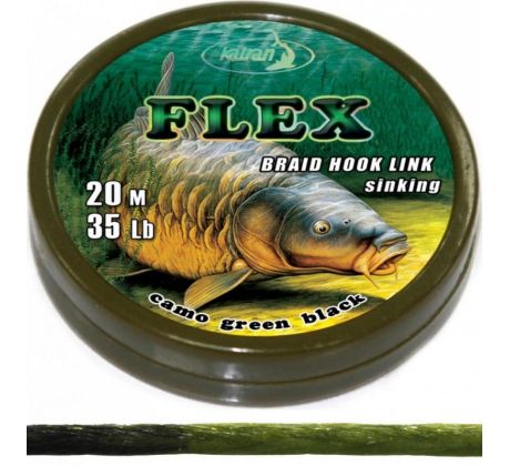 Katran Měkká návazcová šňůrka Braided hook links FLEX 25lb 20m