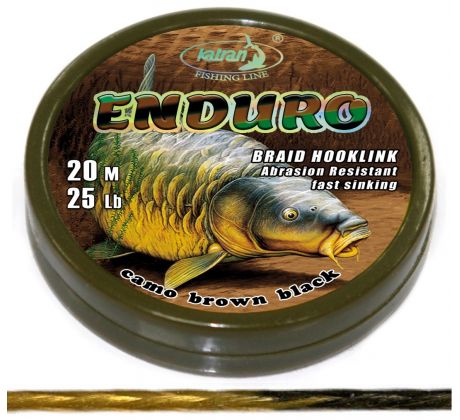 Katran Měkká návazcová šňůrka Braided hook links ENDURO 25lb 20m